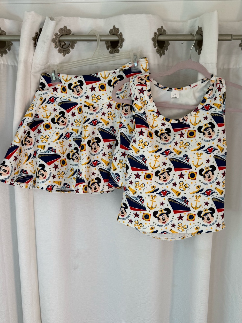 Disney Cruise Mickey Print Athletic Set
